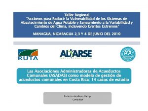 Taller Regional Acciones para Reducir la Vulnerabilidad de