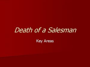 Death of a Salesman Key Areas Key areasideas