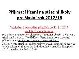 Pijmac zen na stedn koly pro koln rok