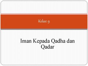 Pertanyaan tentang qada dan qadar
