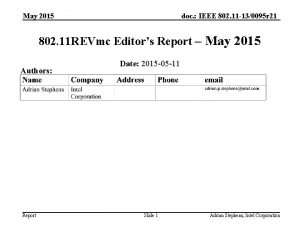 doc IEEE 802 11 130095 r 21 May