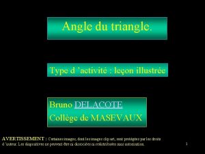 Angle du triangle Type d activit leon illustre