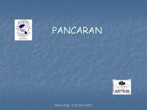 PANCARAN Revisi Tgl 0 22 Des 2007 Pancaran