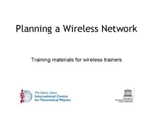 Planning a wireless network