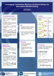 Leveraging Transaction Memory Hardware Design for Speculative Multithreading