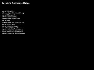 Cefixime Antibiotic Usage suprax 100 mg 60 ml