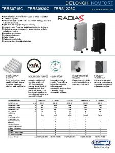 DELONGHI KOMFORT TRRS 0715 C TRRS 0920 C