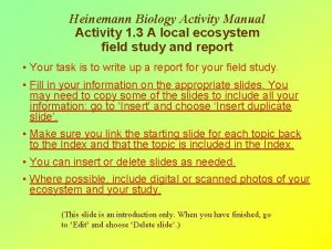 Heinemann Biology Activity Manual Activity 1 3 A