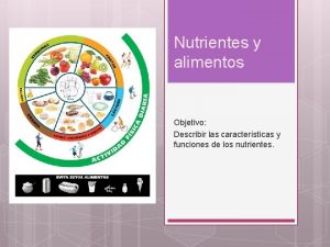 Objetivo de los nutrientes