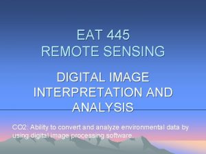 Digital interpretation in remote sensing