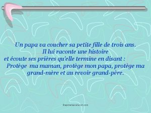 Un papa va coucher sa petite fille de