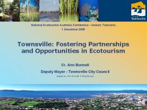 National Ecotourism Australia Conference Hobart Tasmania 1 December