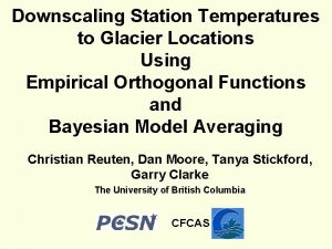 Downscaling Station Temperatures to Glacier Locations Using Empirical