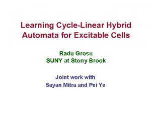 Learning CycleLinear Hybrid Automata for Excitable Cells Radu