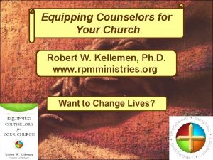 Equipping Counselors for Your Church Robert W Kellemen