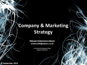 Company Marketing Strategy TRIHADI PUDIAWAN ERHAN erhan 1202yahoo