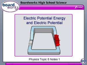 Electric Potential Energy and Electric Potential Physics Topic