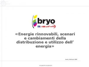 Energie rinnovabili scenari e cambiamenti della distribuzione e