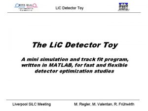 Li C Detector Toy The Li C Detector