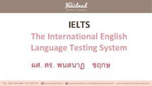 IELTS The International English Language Testing System READING