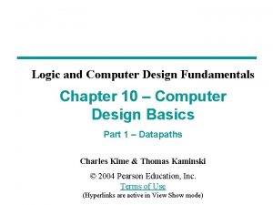 Logic and Computer Design Fundamentals Chapter 10 Computer