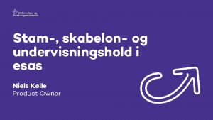 Stam skabelon og undervisningshold i esas Niels Klle