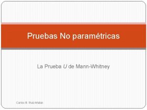 Prueba u de mann-whitney