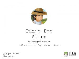 Pams Bee Sting By Maggie Boston Illustrations by