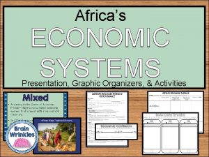 Africas ECONOMIC SYSTEMS Presentation Graphic Organizers Activities Africas