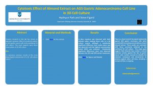 Cytotoxic Effect of Almond Extract on AGS Gastric