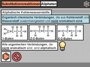 Substitutionsreaktionen Aliphatische Kohlenwasserstoffe Organisch chemische Verbindungen die aus