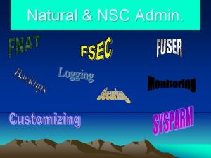 Natural NSC Admin Overview Parm sets NSC Online