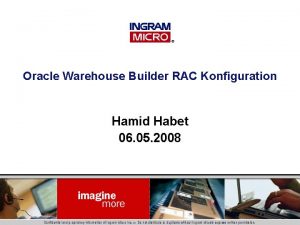 Oracle Warehouse Builder RAC Konfiguration Hamid Habet 06