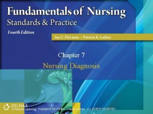 Chapter 7 Nursing Diagnosis Copyright 2011 Delmar Cengage