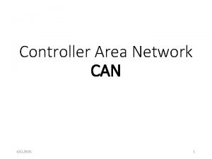 Controller Area Network CAN 6112021 1 Outline Introduction
