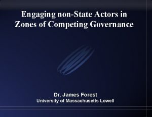 Engaging nonState Actors in Zones of Competing Governance