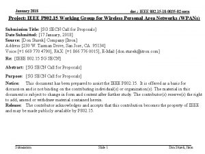 January 2018 doc IEEE 802 15 18 0035