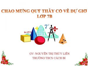 GV NGUYN TH THY LIN TRNG THCS CCH