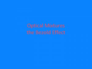 Bezold effect examples