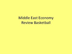 Middle East Economy Review Basketball Who makes all