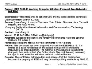 March 8 2006 Doc IEEE 802 15 06