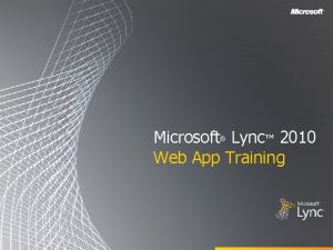Microsoft lync web app