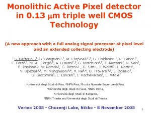 Monolithic Active Pixel detector in 0 13 m