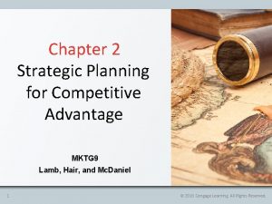 Strategic planning for competitive advantage