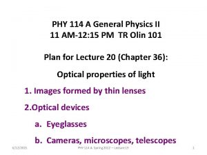 PHY 114 A General Physics II 11 AM12