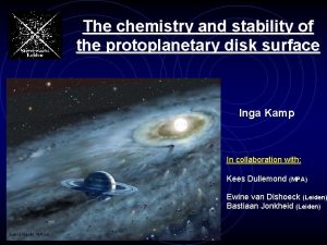 The chemistry and stability of the protoplanetary disk