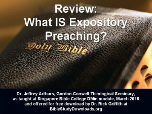 Expository preaching vs. exegetical preaching