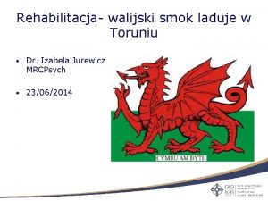 Rehabilitacja walijski smok laduje w Toruniu Dr Izabela