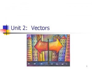 Unit 2 Vectors 1 Section A Vectors vs