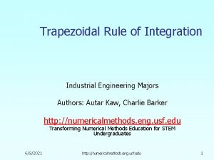 Application of trapezoidal rule in engineering